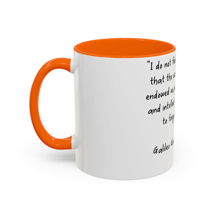 Galileo Quote Mug – 11oz Ceramic Accent Cup for Scholars & Thinkers