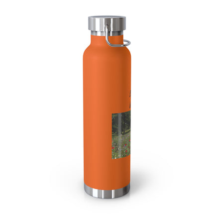 Bloom Wildly Insulated Water Bottle - 22oz Copper Travel Flask for Nature Lovers