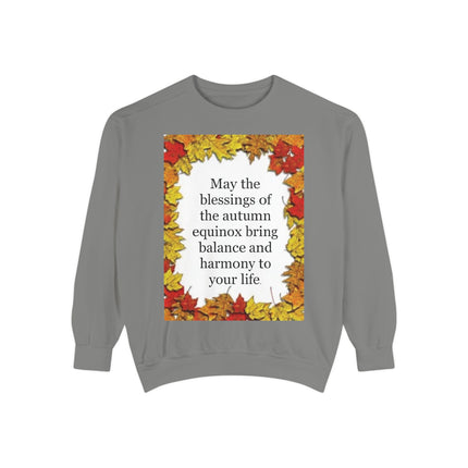 Autumn Equinox Blessings Sweatshirt – Fall Leaves Harmony Crewneck