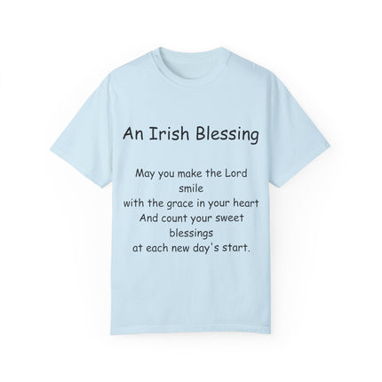 Irish Blessing Tee | Graceful Quote on Soft Garment-Dyed Cotton