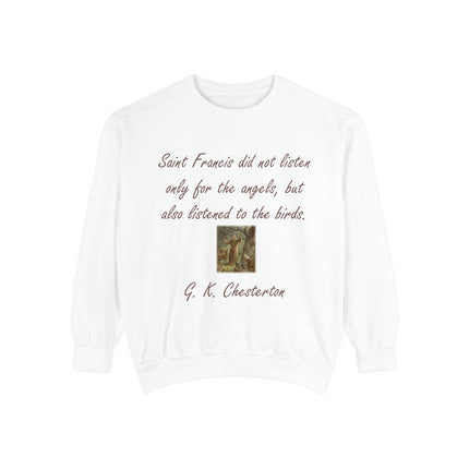 Inspirational Sweatshirt with Saint Francis Quote