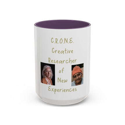CRONE Coffee Mug – "Creative Researcher of New Experiences" Accent Ceramic Mug (11/15 oz)
