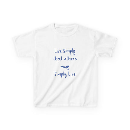 Live Simply Kids Tee – Inspirational Heavy Cotton Shirt for Youth