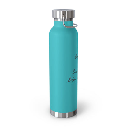 Inspirational Copper Vacuum Insulated Bottle - 22oz | 'Carpe Diem: Seize the Day'