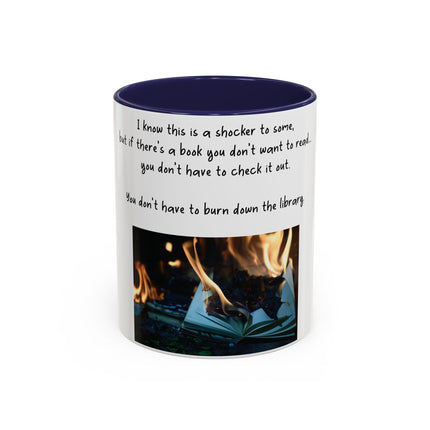 Bookish Statement Mug – 11oz Accent | Anti-Censorship Design