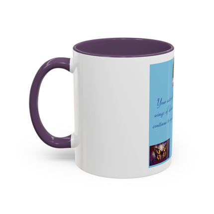 Butterfly Kindness Accent Coffee Mug — Rumi Inspirational Quote (11/15 oz)