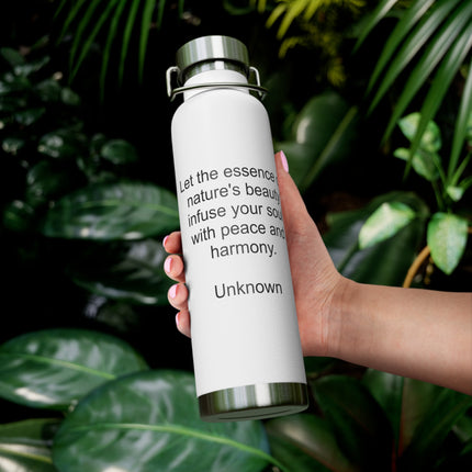 22oz Insulated Bottle — "Let the essence of nature's beauty" Inspirational Quote