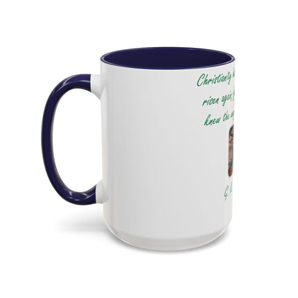 Chesterton Quote Mug – Resurrection Design – Accent Ceramic – 15oz