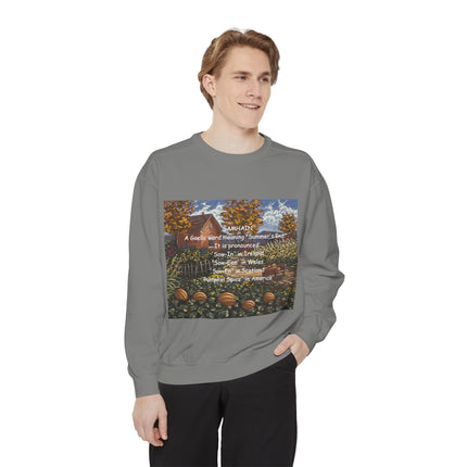 Samhain Sweatshirt – Cozy Unisex Pullover with Pumpkin Spice Wit