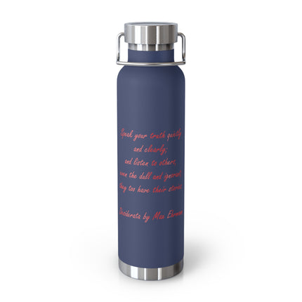 Eco-Friendly Bottle – Mindful Message – 22oz Copper Vacuum