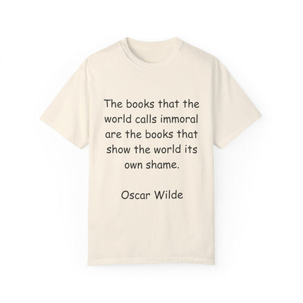 Oscar Wilde Quote Tee – “Books the World Calls Immoral” – Unisex Fit