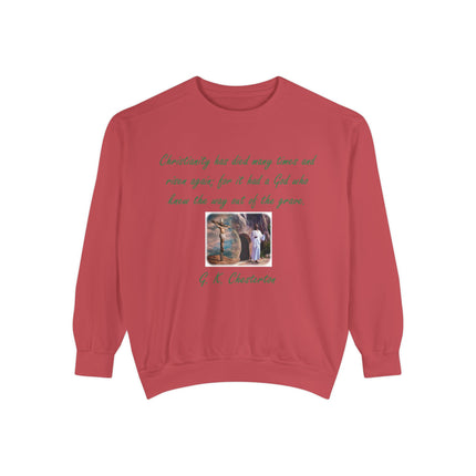 Chesterton Quote Sweatshirt – Resurrection Design – Unisex