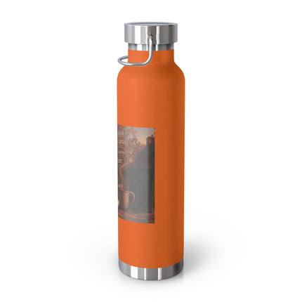 22oz Copper Vacuum Bottle — Autumn Leaves Cider Design