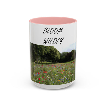 Bloom Wildly Accent Mug – 15oz Ceramic with Floral Design