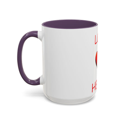 Love Heals Accent Mug – 15oz Ceramic Cup for Comfort & Support