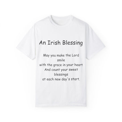Irish Blessing Tee | Graceful Quote on Soft Garment-Dyed Cotton