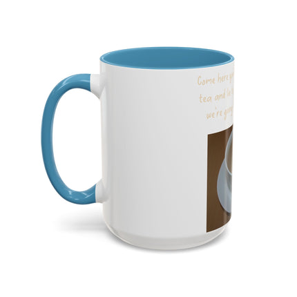 Funny Tea Mug – “Lie to Me” Motivational Accent Ceramic – 15oz