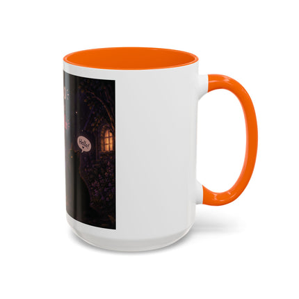 Halloween Ghost Coffee Mug — “Boo is just hello in ghost language” Accent Mug