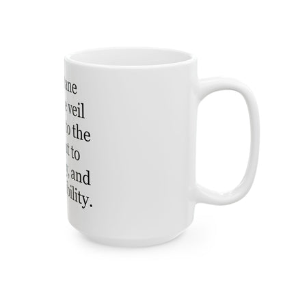 Beltane Quote Mug — 'On Beltane night, the veil thins...' Ceramic Pagan Coffee Cup