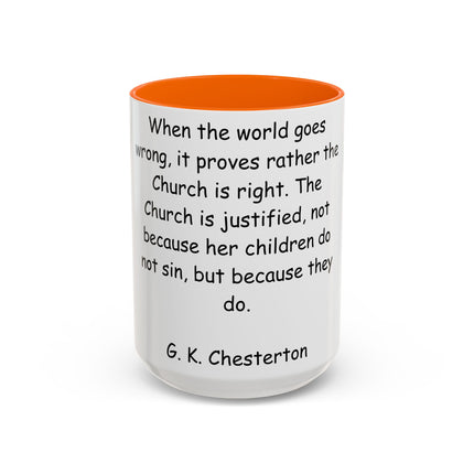 Inspirational Quote Coffee Mug - G.K. Chesterton - Cozy Reflection