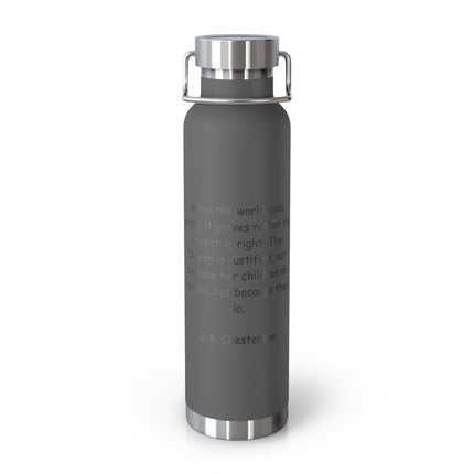 Inspirational Bottle – Chesterton on Grace – 22oz Copper Vacuum