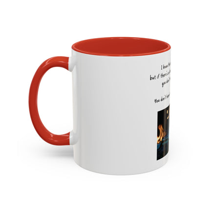 Book Lover Coffee Mug — "You Don’t Have to Burn Down the Library" Accent Mug
