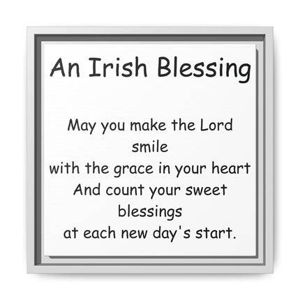 Canvas Wall Art — “An Irish Blessing” Framed Matte Print
