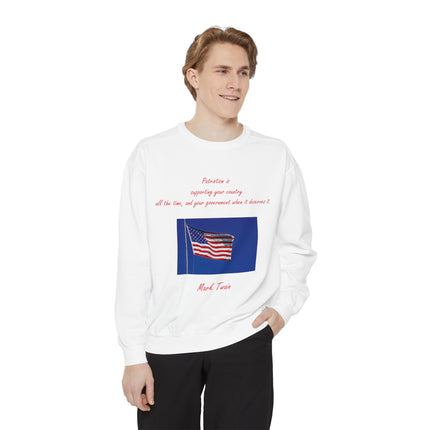 Patriotic Quote Sweatshirt for American Pride