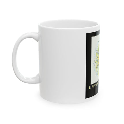 Happy Summer Solstice Ceramic Mug — Sun Spiral 11oz & 15oz