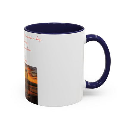 Zen Quote Accent Mug – 11oz Ceramic Cup for Meditation Lovers