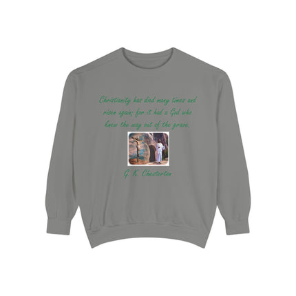 Chesterton Quote Sweatshirt – Resurrection Design – Unisex