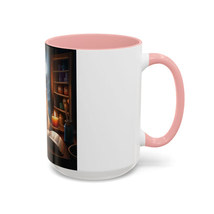Magical Cats Accent Mug – 15oz – Cozy Gift for Cat & Book Lovers