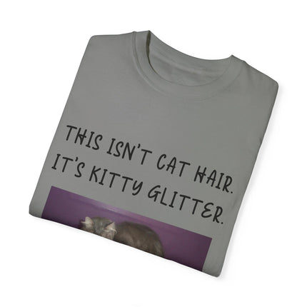 Kitty Glitter T-Shirt – Unisex Cat Lover Tee with Playful Quote