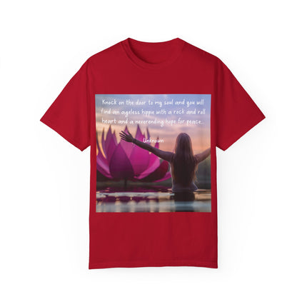 Inspirational Unisex Garment-Dyed T-shirt for Peace Lovers