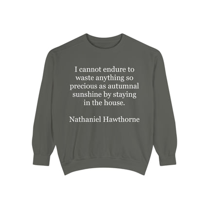 Sweatshirt — Nathaniel Hawthorne Autumn Quote Cozy Pullover