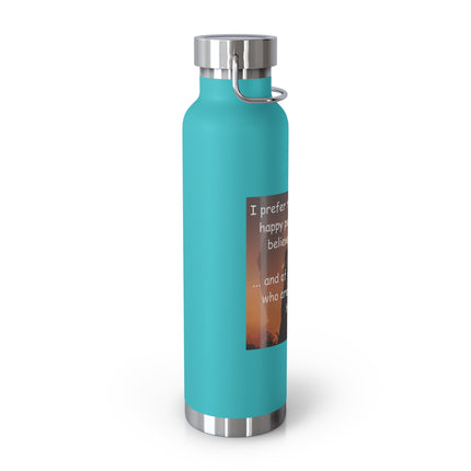 Magic & Joy Insulated Bottle — 22oz Copper Vacuum Flask with Whimsical Quote