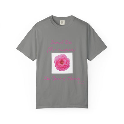 Damask Rose Unisex T-shirt - The Queen of Flowers Design
