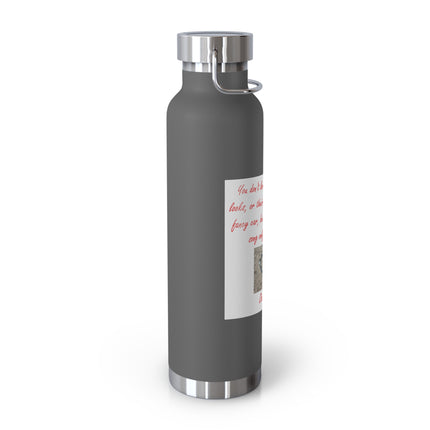 22oz Copper Insulated Bottle – Heart Design Gift Idea