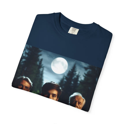 Wiccan God Trio Moonlit Forest T-Shirt — Youth, Father, Sage