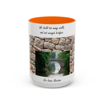 Newton Quote Accent Mug – 15oz Ceramic Cup with Stone Design