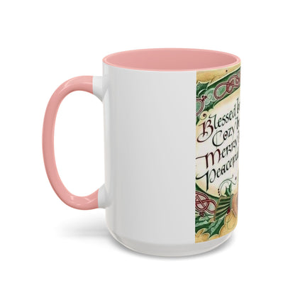 Celtic Holiday Blessings Mug – 15oz Accent for Cozy Gatherings