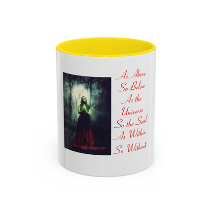 Witchy Forest Coffee Mug — 'As Above So Below' Spiritual Pagan Tea Cup (11/15oz)