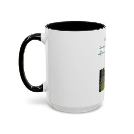 Flower Child Coffee Mug — 'Flower Child' Photo Mug with Green Script (11/15 oz)