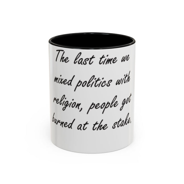 Politics & Religion Accent Mug – 11oz – Bold Conversation Starter
