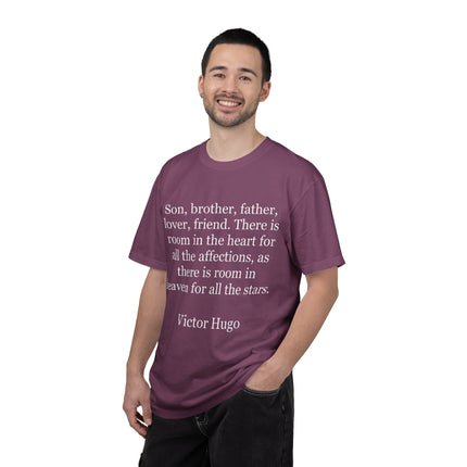 Victor Hugo Quote T-Shirt — 'There Is Room in the Heart' Literary Tee