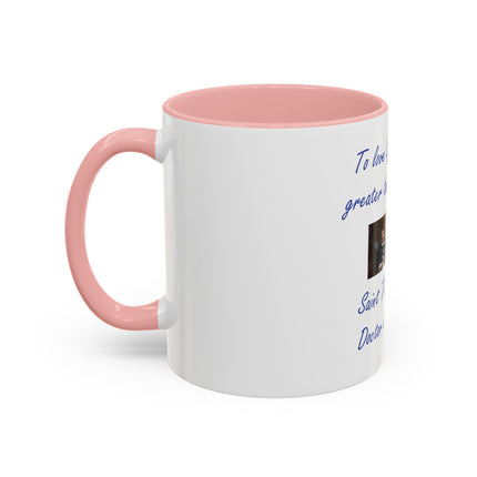 Saint Thomas Aquinas Quote Coffee Mug — "To love God is something greater than to know Him"