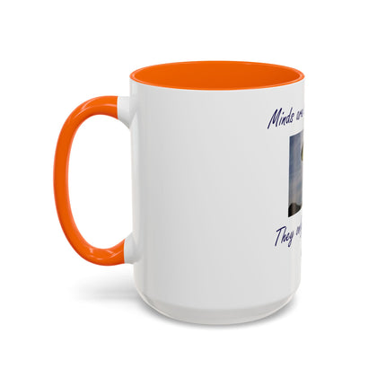 Parachute Minds Coffee Mug — "Minds are like parachutes. They only function when open."