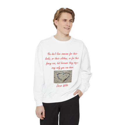 Heartfelt Quote Unisex Sweatshirt - Oscar Wilde Inspiration, Cozy Gift for Loved Ones