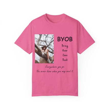 BYOB T-Shirt – “Bring Your Own Book” – Unisex Literary Design