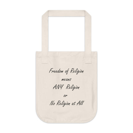 Freedom of Religion Tote – Organic Canvas Bag for All Beliefs